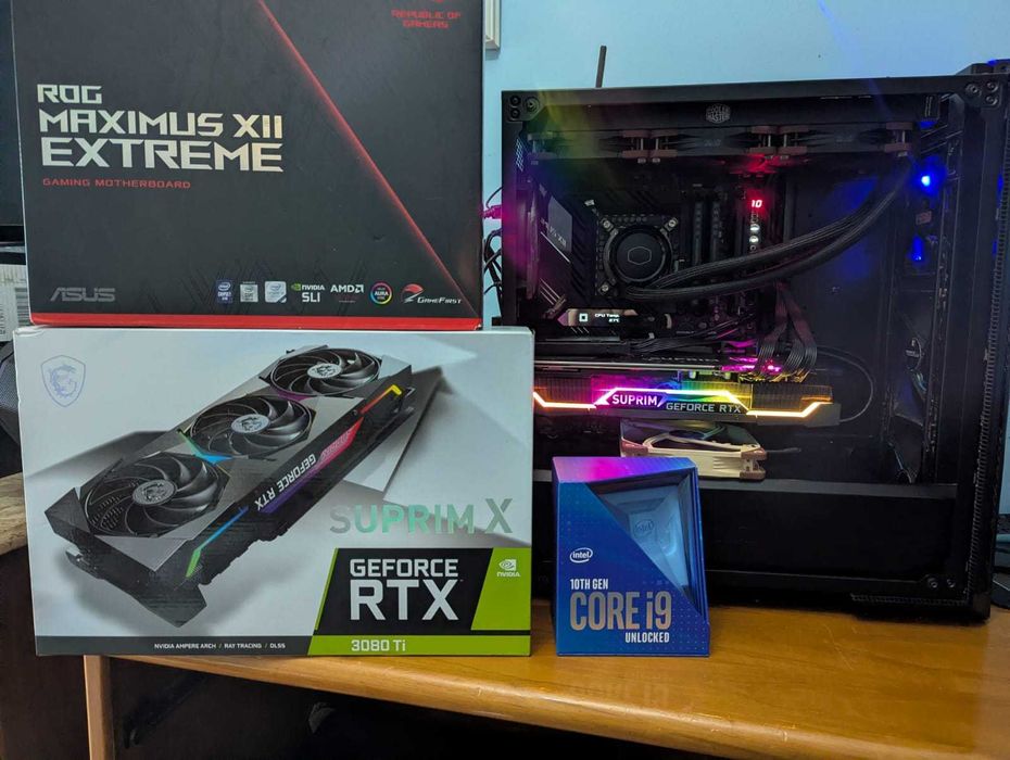CPU I9 10900K Grafica 3080ti Motherboard Maximus XII extreme