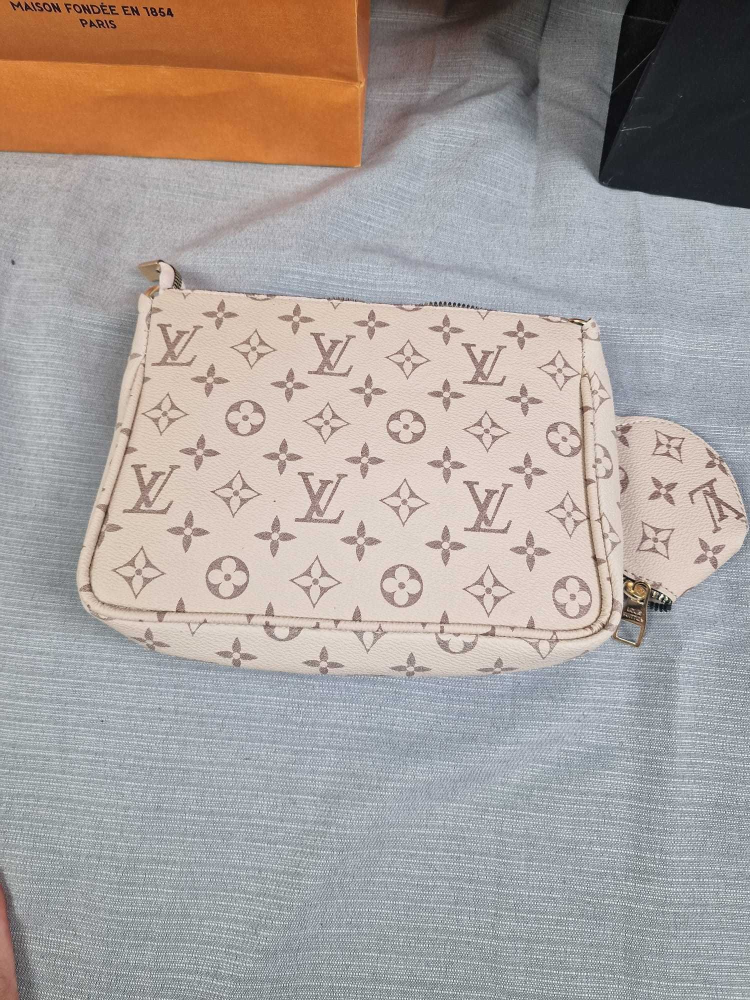 Torebka damska 3w1 Louis Vuitton beżowa torebki damskie LV hit