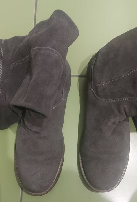 Фирменные замшевые сапоги -ботфорти(Италия)