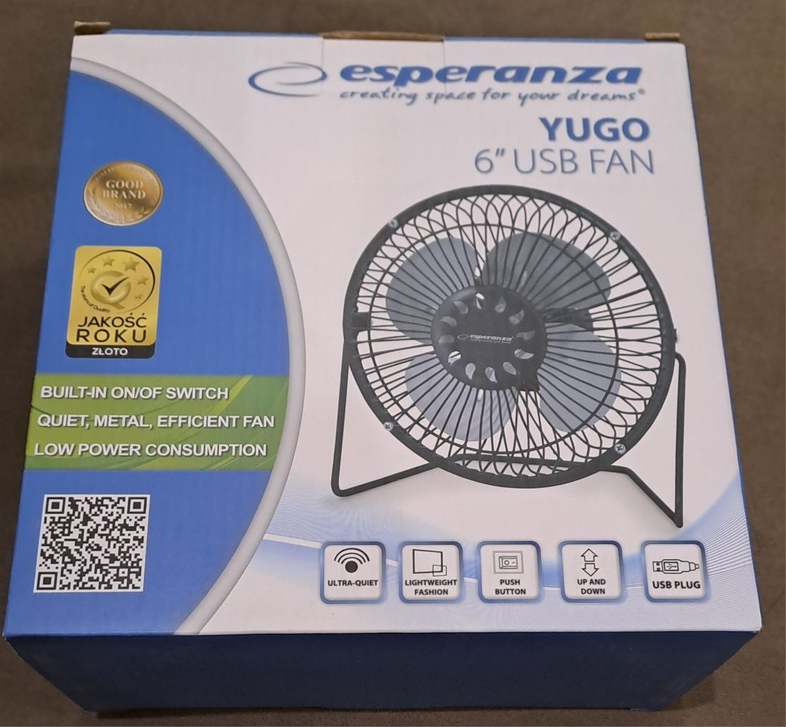 USB вентилятор Esperanza EA149R Yugo - 2.5 Вт, чорний