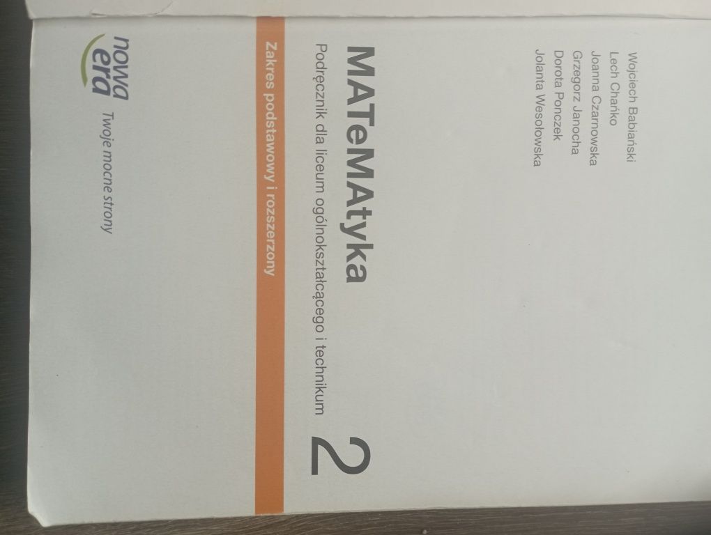 Matematyka 2 podręcznik dla liceum i technikum