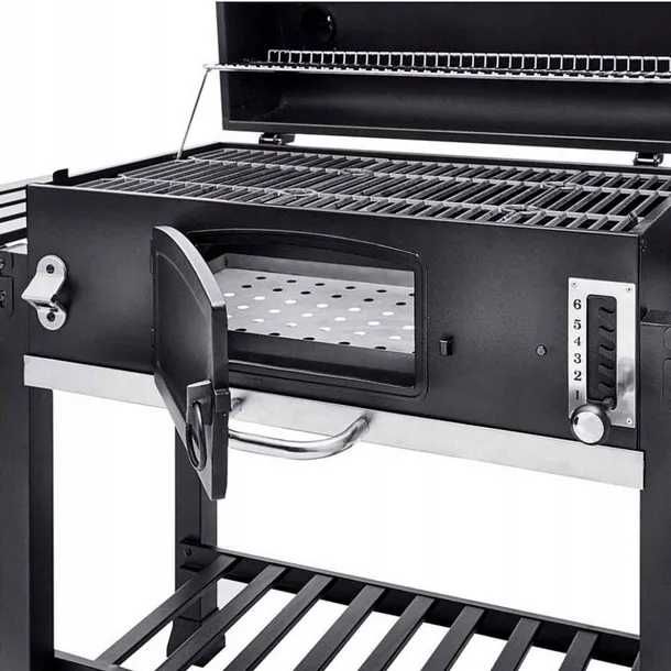 GRILL węglowy EL FUEGO ONTARIO XXL DUŻY  ruszt żeliwny składane półki!