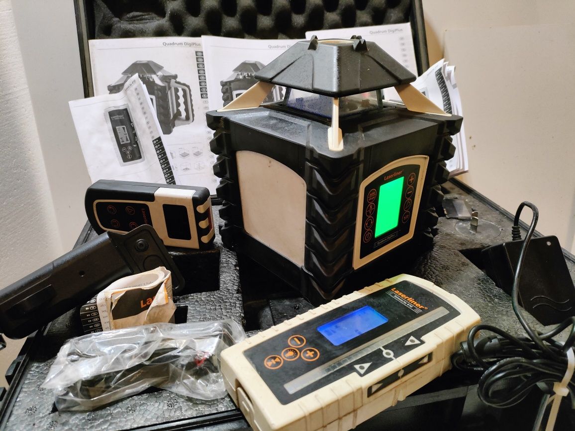 Laser rotacyjny Laserliner Quadrum DigiPlus pełny zestaw