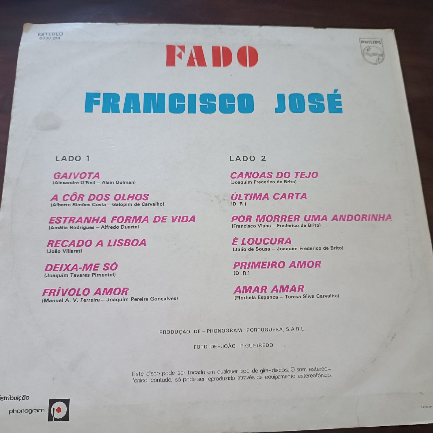 Vinil Fado -Francisco José