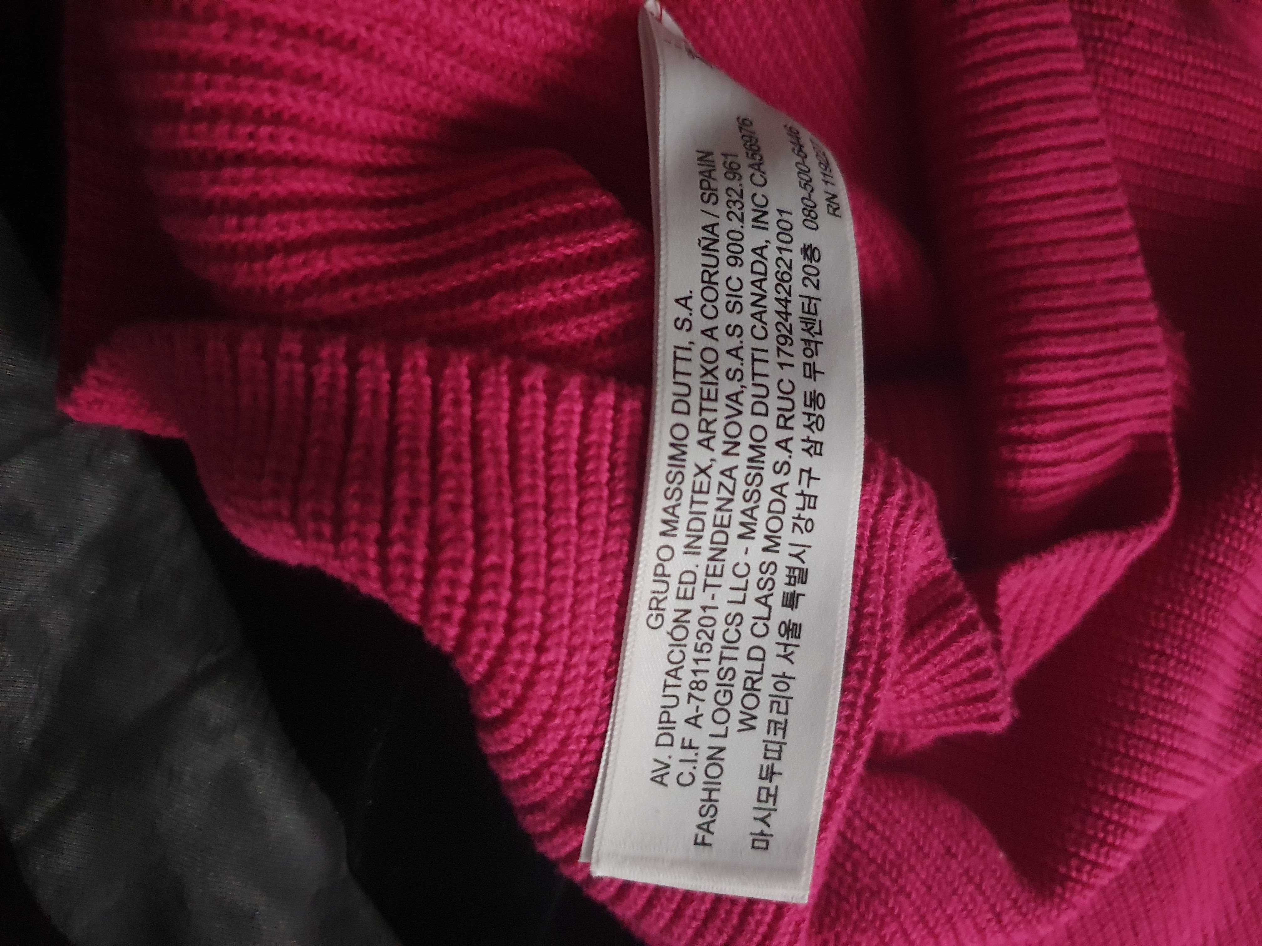 Sukienka Massimo Dutti,100%bawełna,różowa,na ramiączka,rS,Nowa