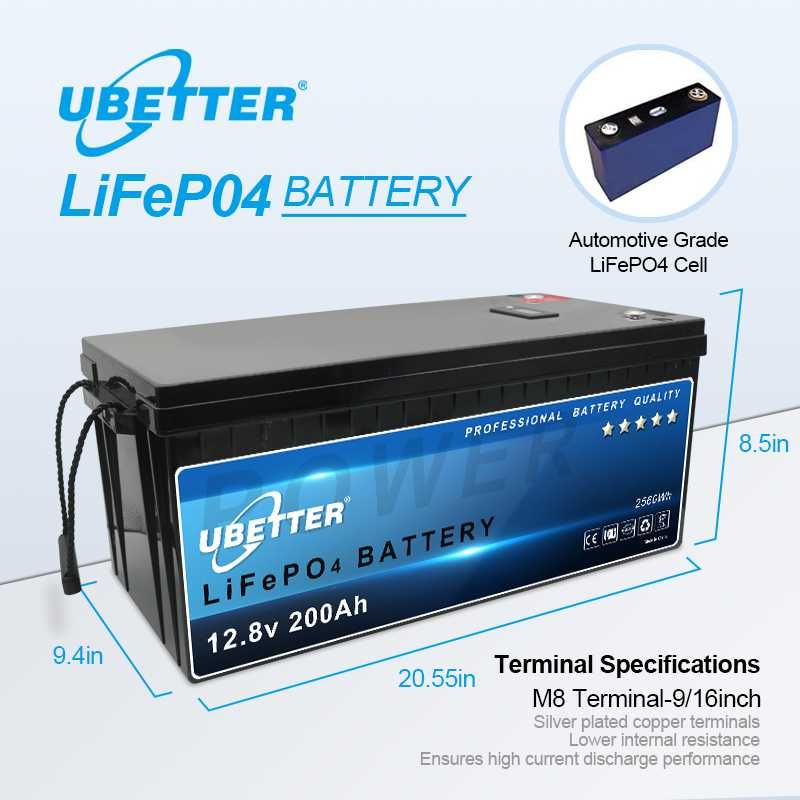 Akumulator 12V 200Ah Lithium-ion Deep Cycle  LiFePO4 Battery