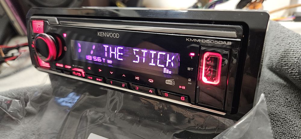 NOWY Kenwood KMM-D505DAB BT czasówki DAB FLAC Głośnomówiący 2xRCA 2,5V