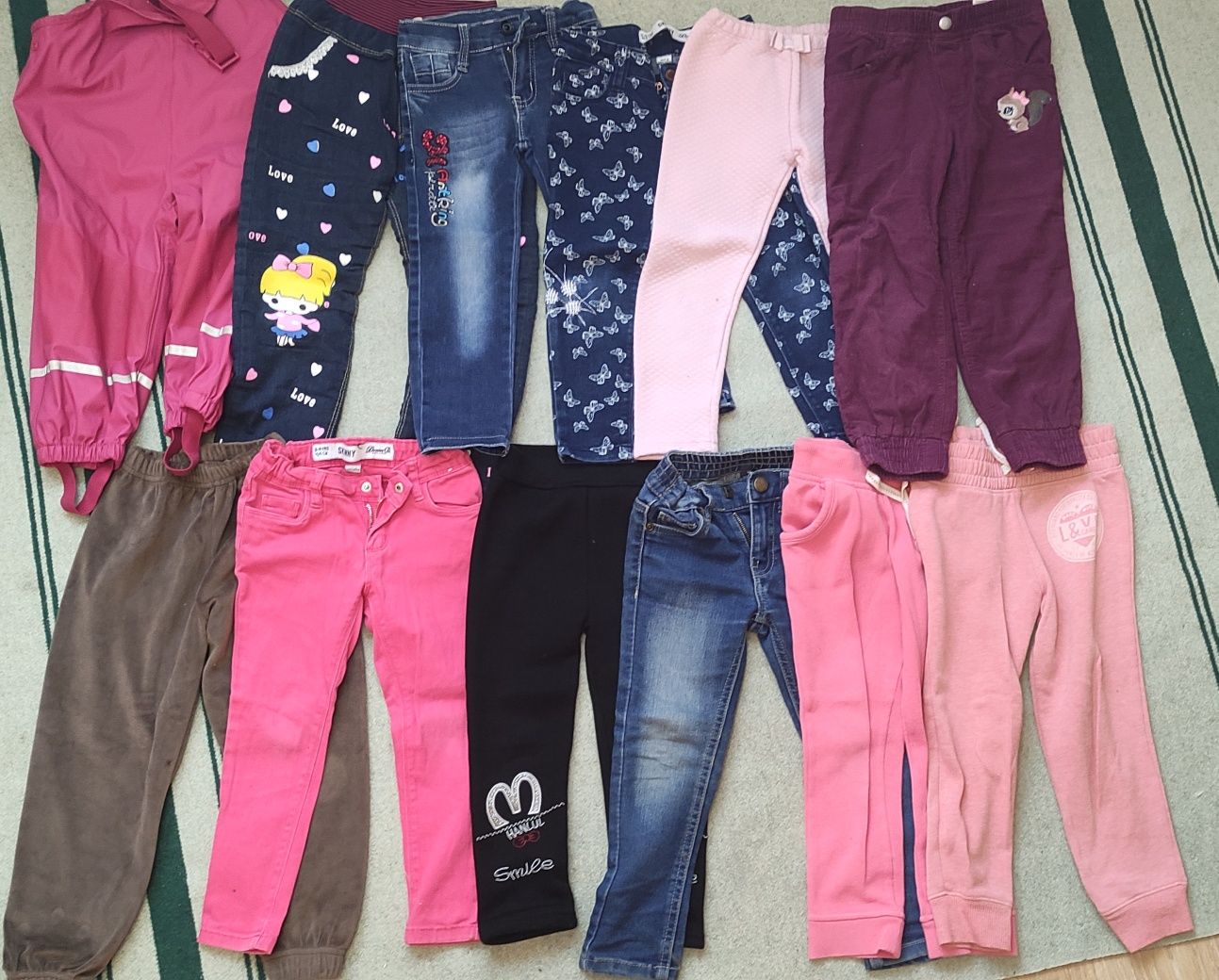 Штаны, джинсы,колготы осень, зима на девочку на 98-104(3-4 года)
