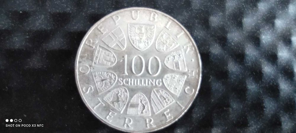 Moneta srebrna Austria 100 szylingów 1975 Strauss srebro ag