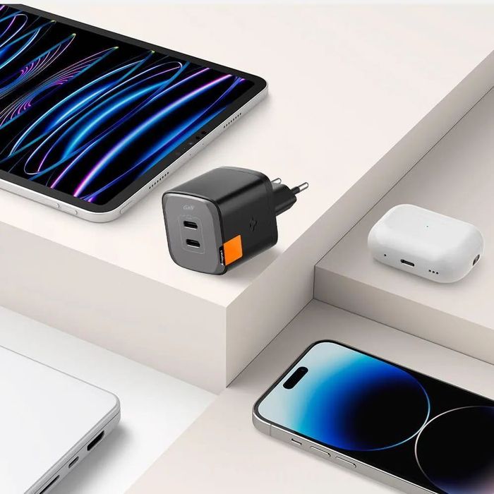 Сетевая зарядка для iPhone Зарядка Spigen 45 W Зарядка для Samsung