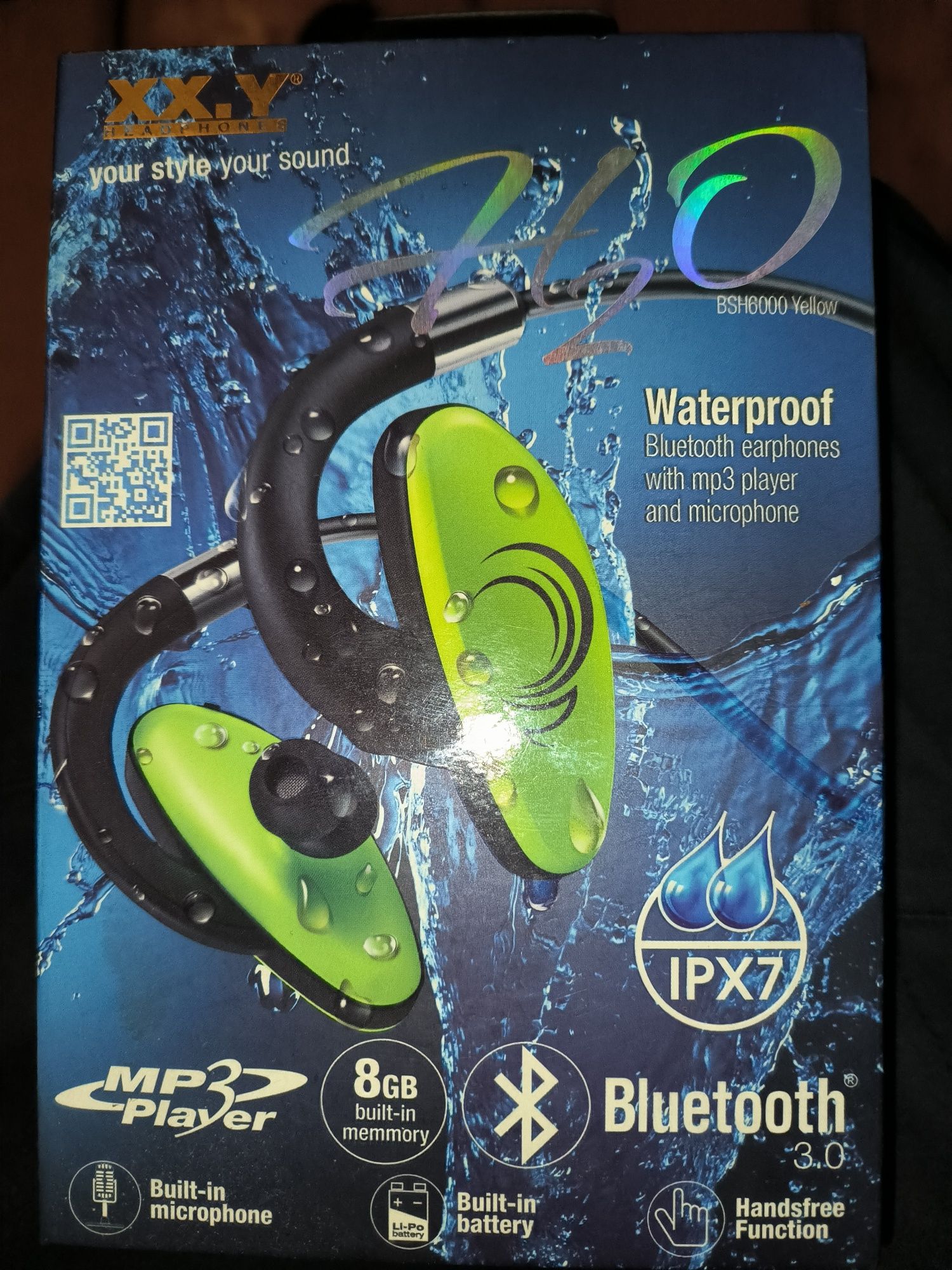 Słuchawki wodoodporne Bluetooth XX.Y H2O mp3 8GB