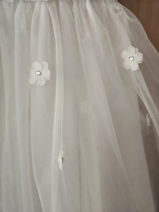Piękna sukienka r. 146 tiul na uroczystość Komunia Ślub