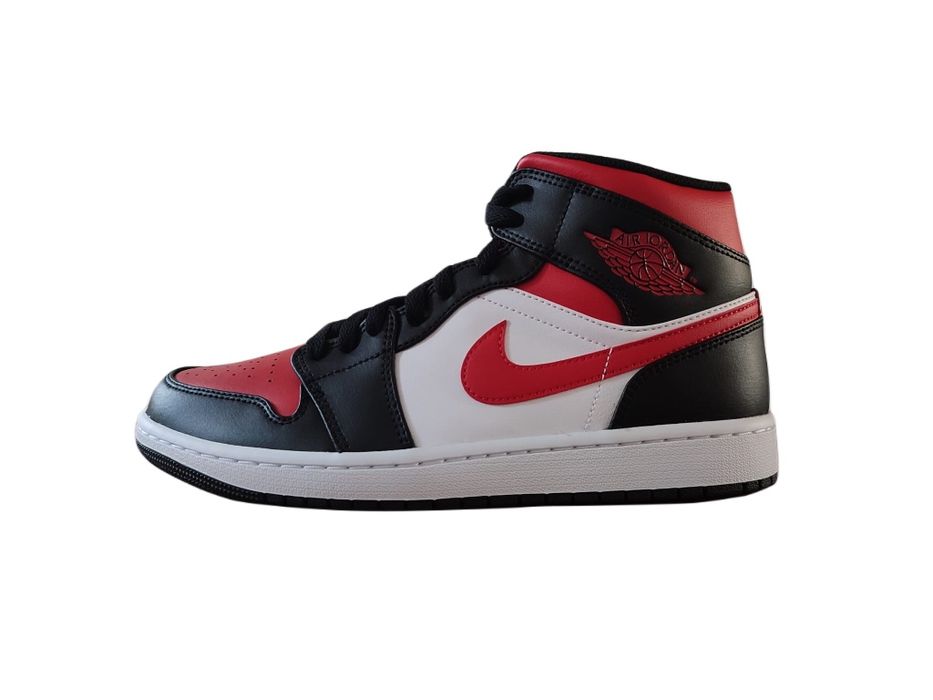 Air Jordan 1 Mid White Black Red (2022)