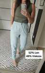 Letnie  Spodnie Damskie Lniane Papaya - Idealne na Lato! 52% len  L