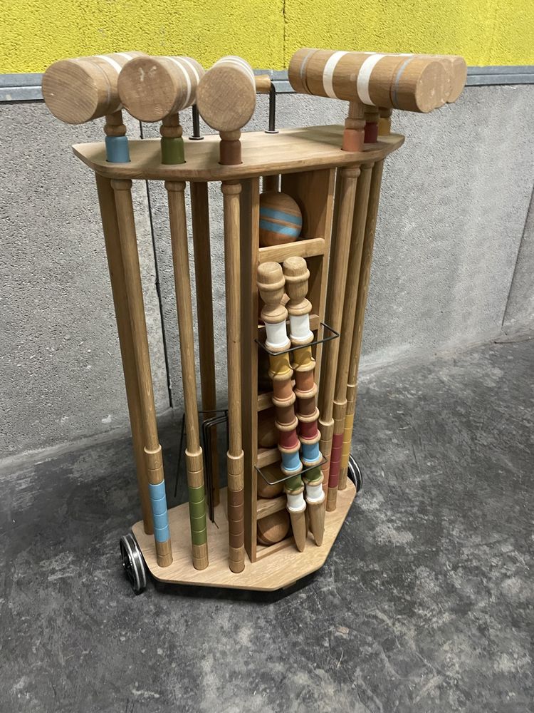 Jogo croquet para exterior