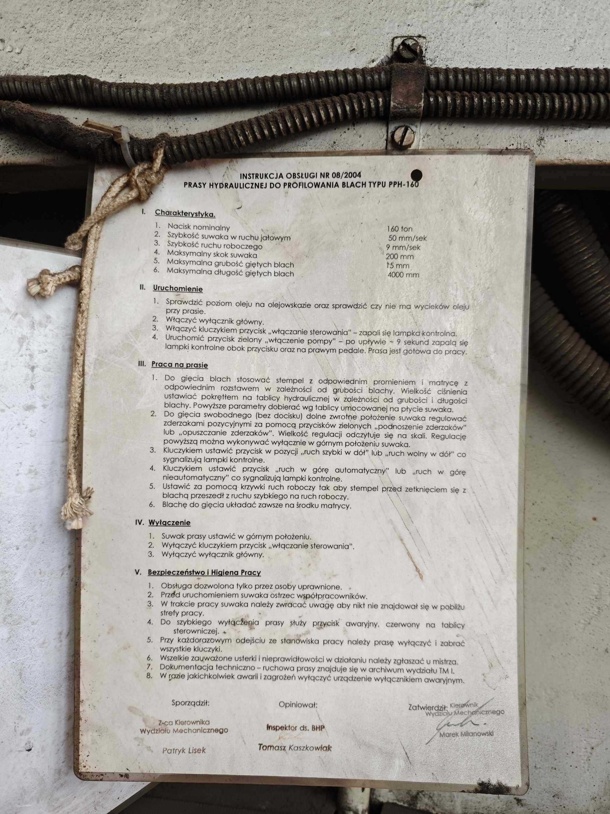 prasa krawędziowa PPH 160 ZAMECH