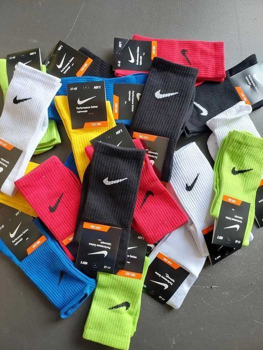 Спортивні шкарпетки Nike|Найк. Высокие, яркие носки, хлопок