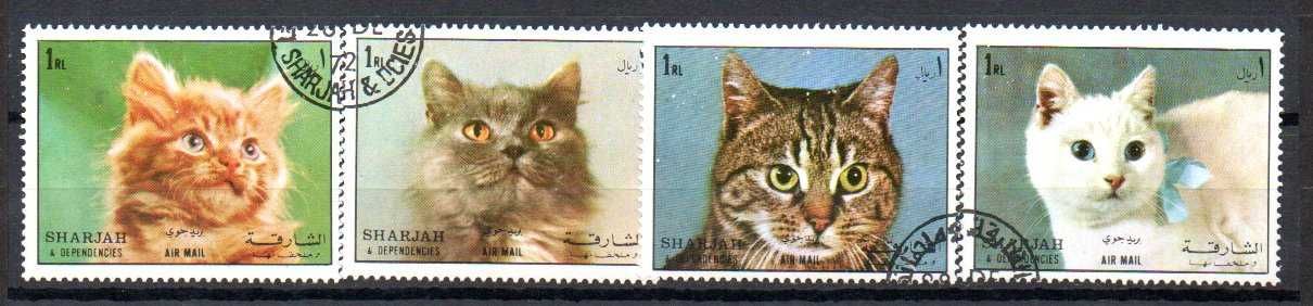 Znaczki Emiraty Arabskie - kot, koty