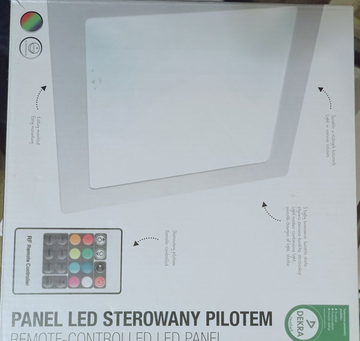 Lampa panel Led sterowany pilotem 230V