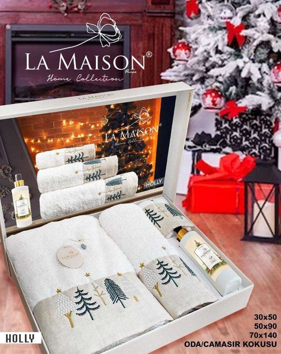 Подарунковий набір рушників La Maison 3 шт і додатково аромат Missy