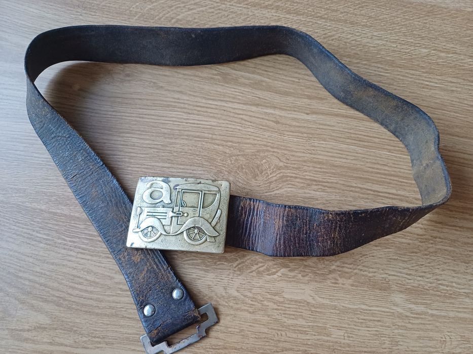 Ремень кож. с бляхой старый