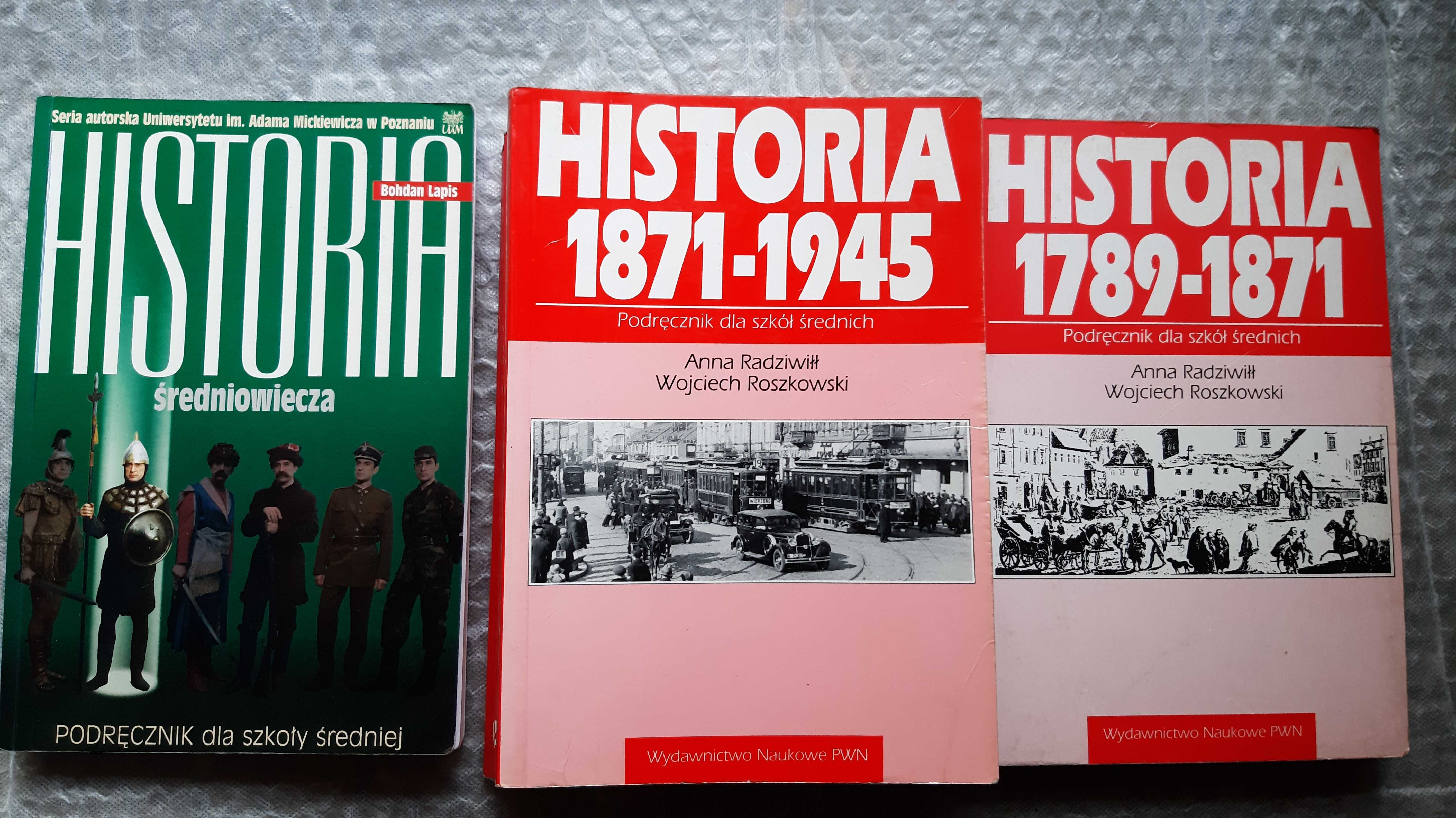 Pakiet 3 podręczników "Historia"  - szkoła średnia