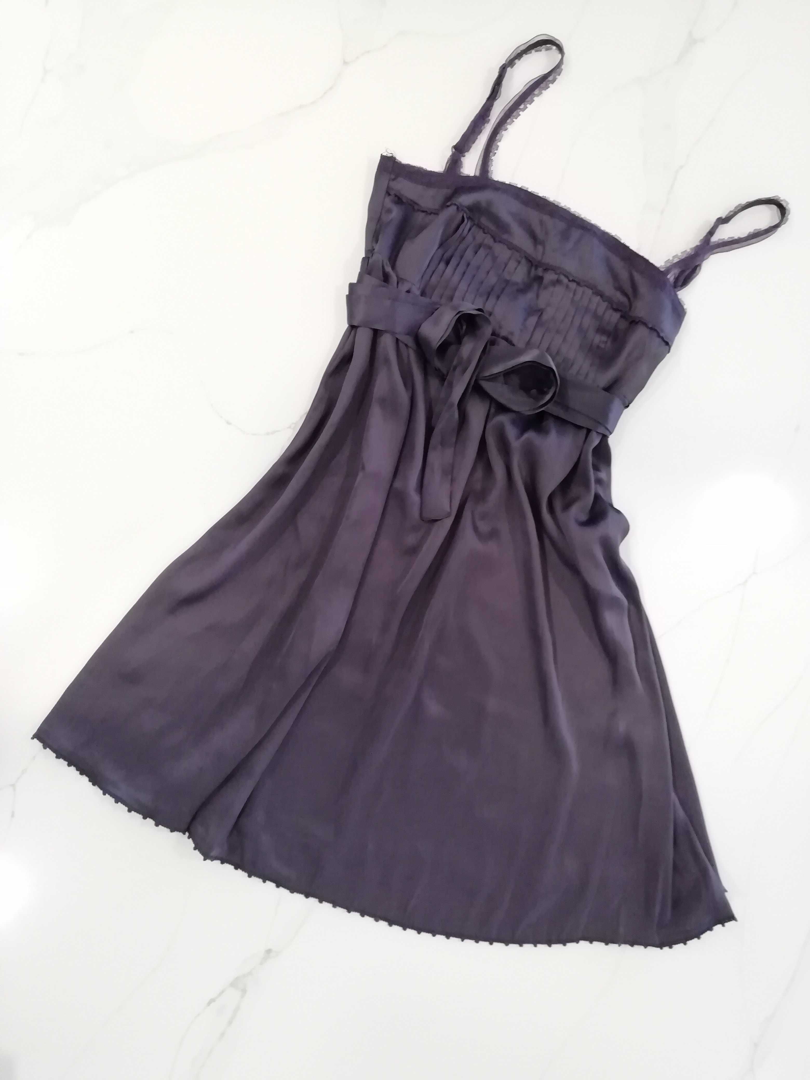 Vestido cetim roxo