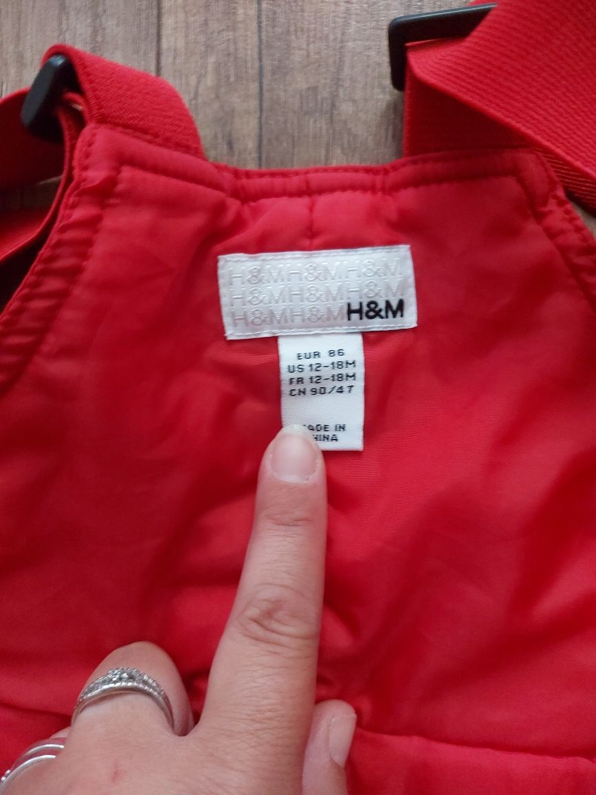 Spodnie H&M 86 na szelkach