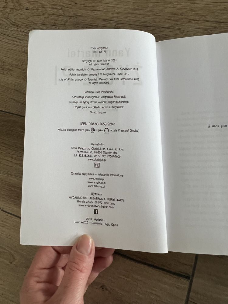 Życie pi książka yann Martel powieść