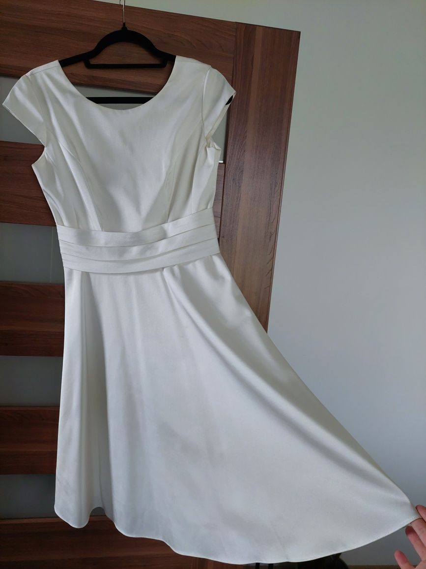 Sukienka z tiulem Francoise 38, kolor śmietankowa biel moze byc slubna