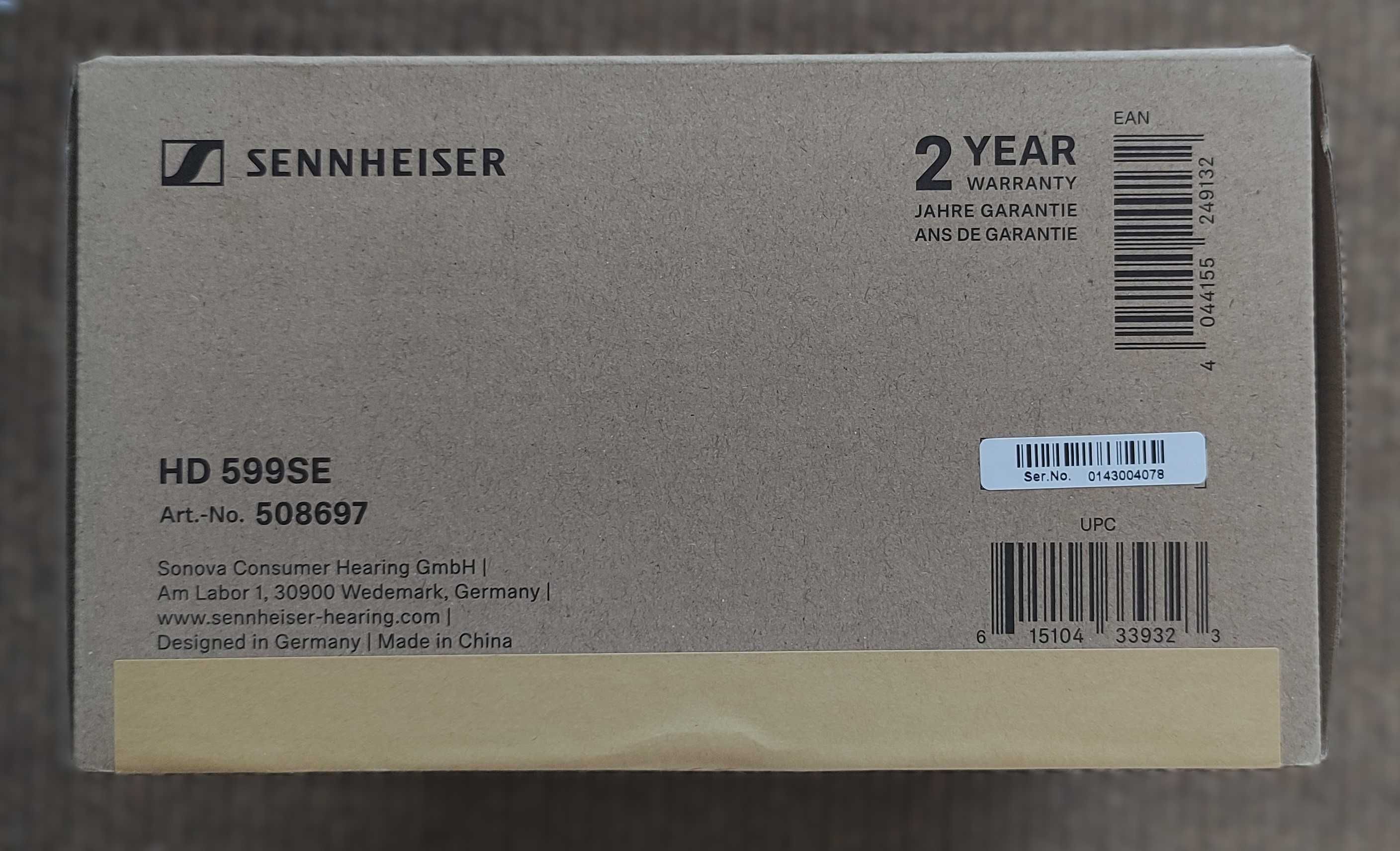 SENNHEISER HD 599 SE - originais e novos na caixa