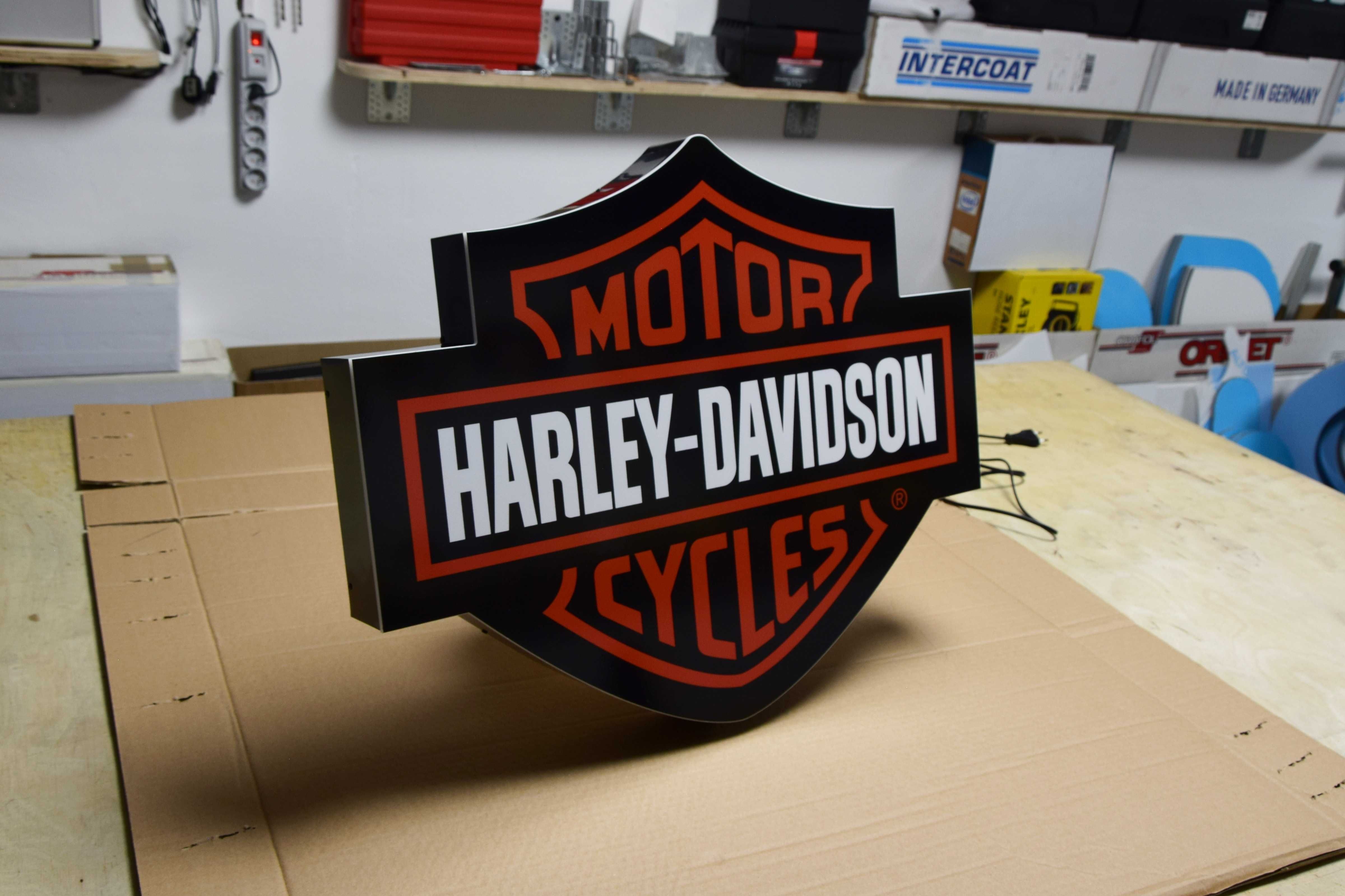 LED Neon HARLEY DAVIDSON, Podświetlany Szyld H-D, Reklama, PRODUCENT