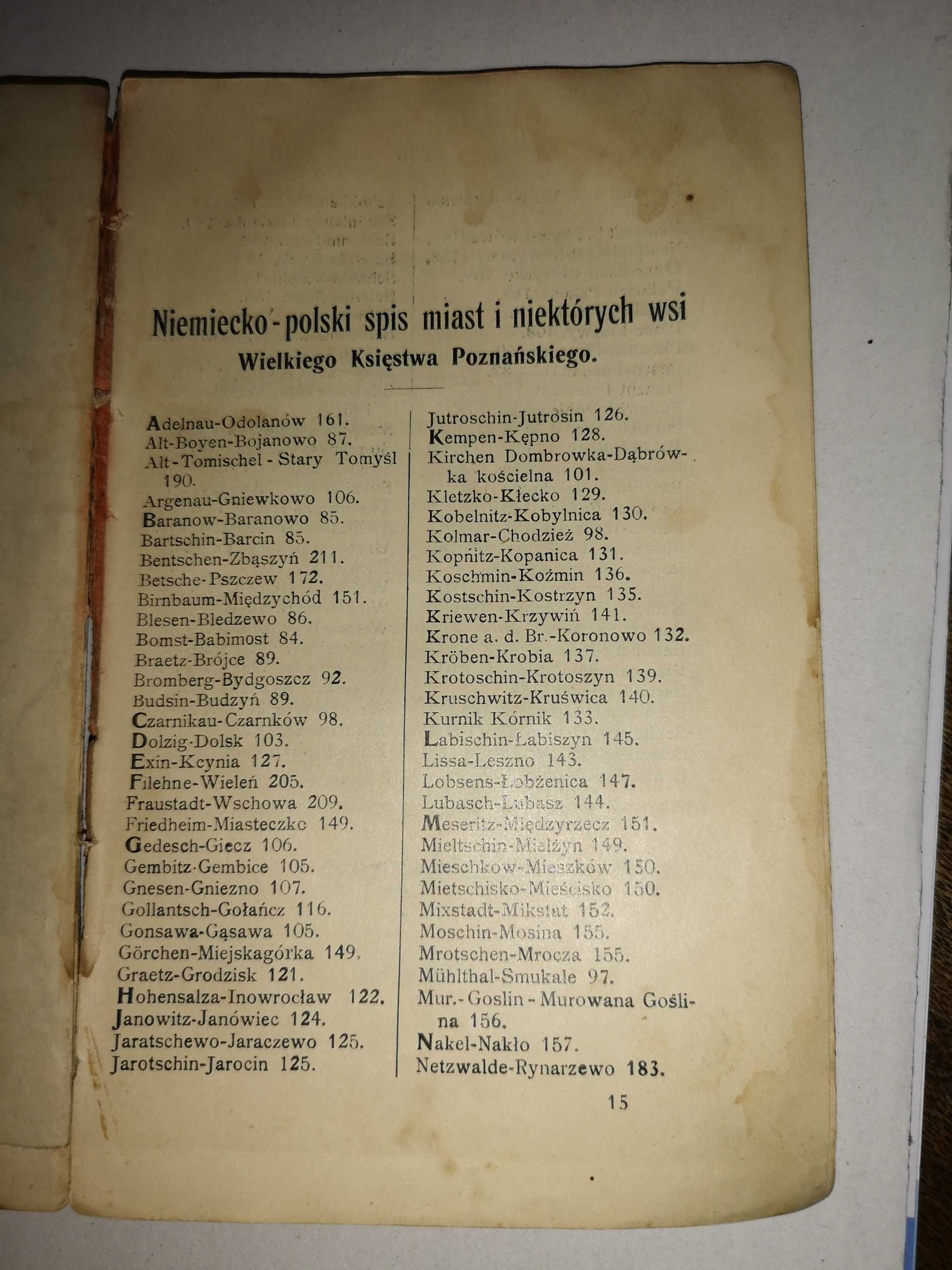 Przewodnik po Poznaniu i Wielkim Księstwie Poznańskim,  z 1909r.