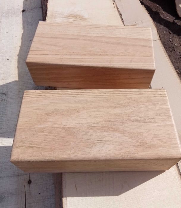 klocki drewniane do jogi lakierowane dębowe - 4 szt