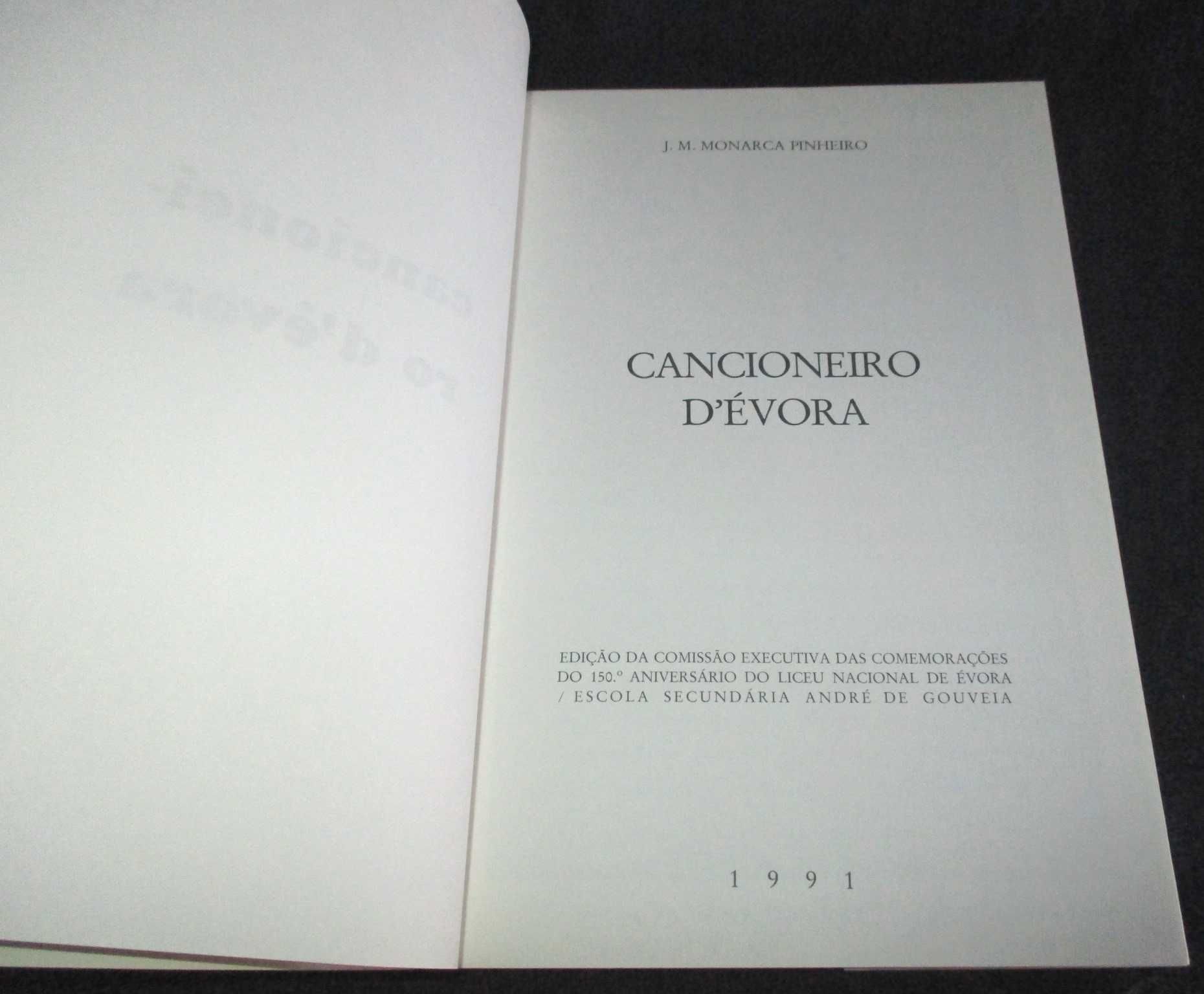 Livro Cancioneiro de Évora J. M. Monarca Pinheiro