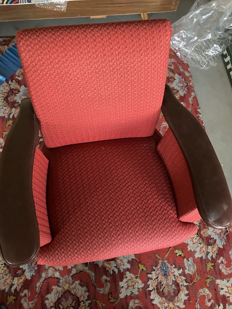 Fotel klubowy obrotowy PRL