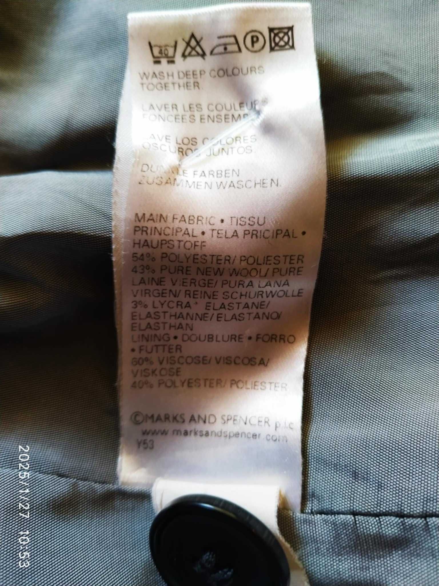 Czarna marynarka żakiet Marks&Spencer 12 40 L