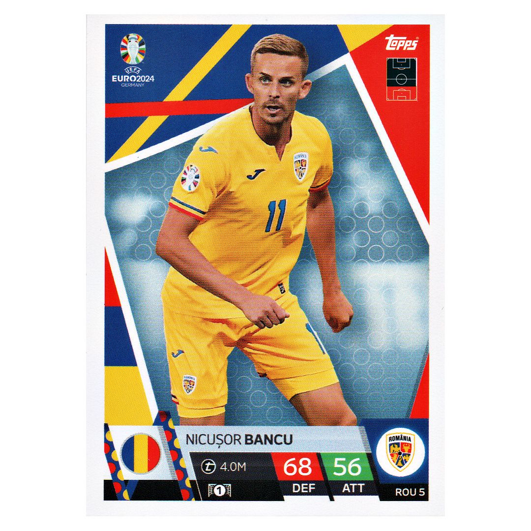 Karta Topps Euro 2024 Nicusor Bancu Rou 5