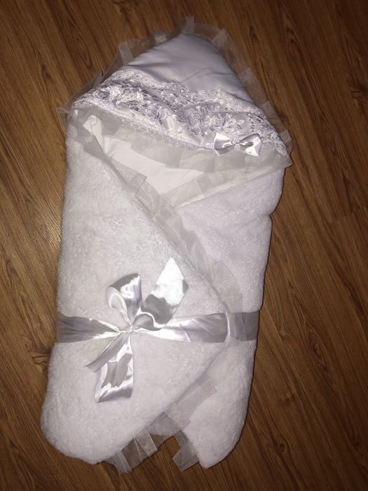 Конверт для виписки з родому,для новонароджного(ної),зимовий,білий,