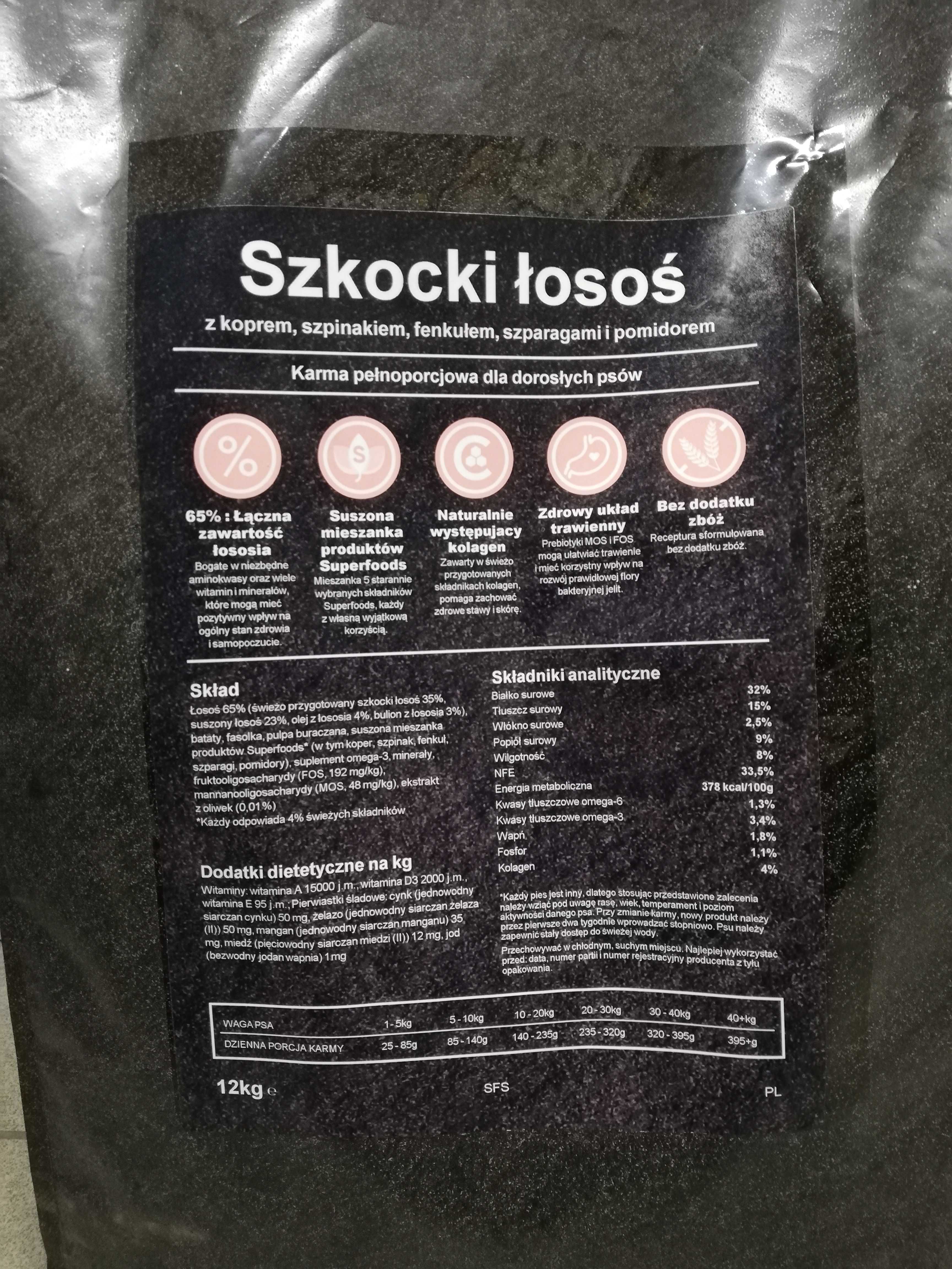 Karma dla psa bezglutenowa Allove, łosoś, psy dorosłe 1kg