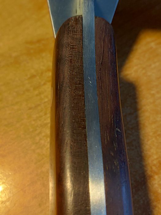 Solidny kuty nóż myśliwski grubość 4mm mocna stal 5Cr15MoV