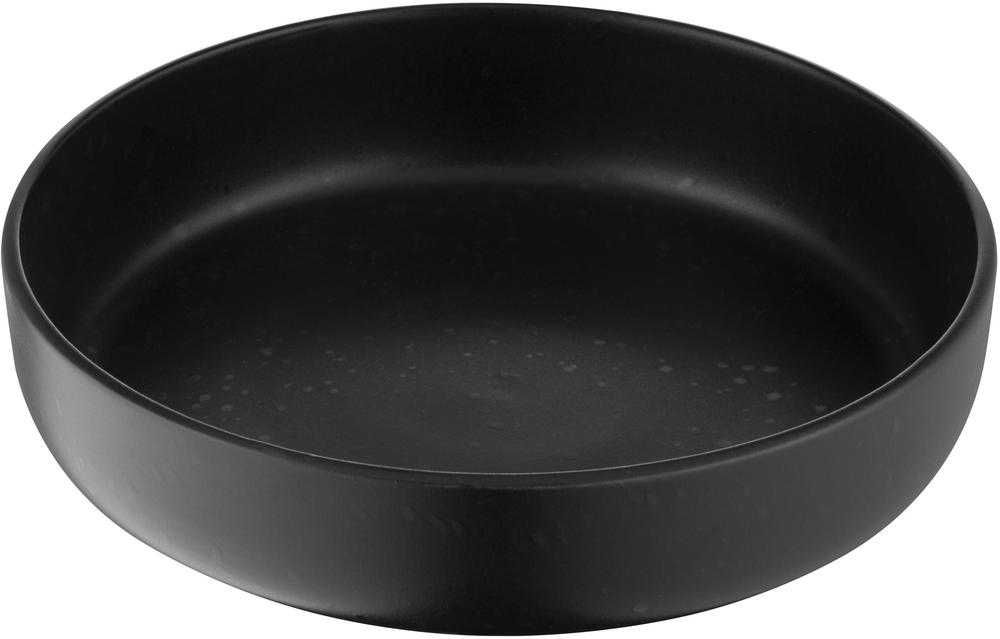 Тарілка супова 21,5 см Ardesto Trento чорна, кераміка.