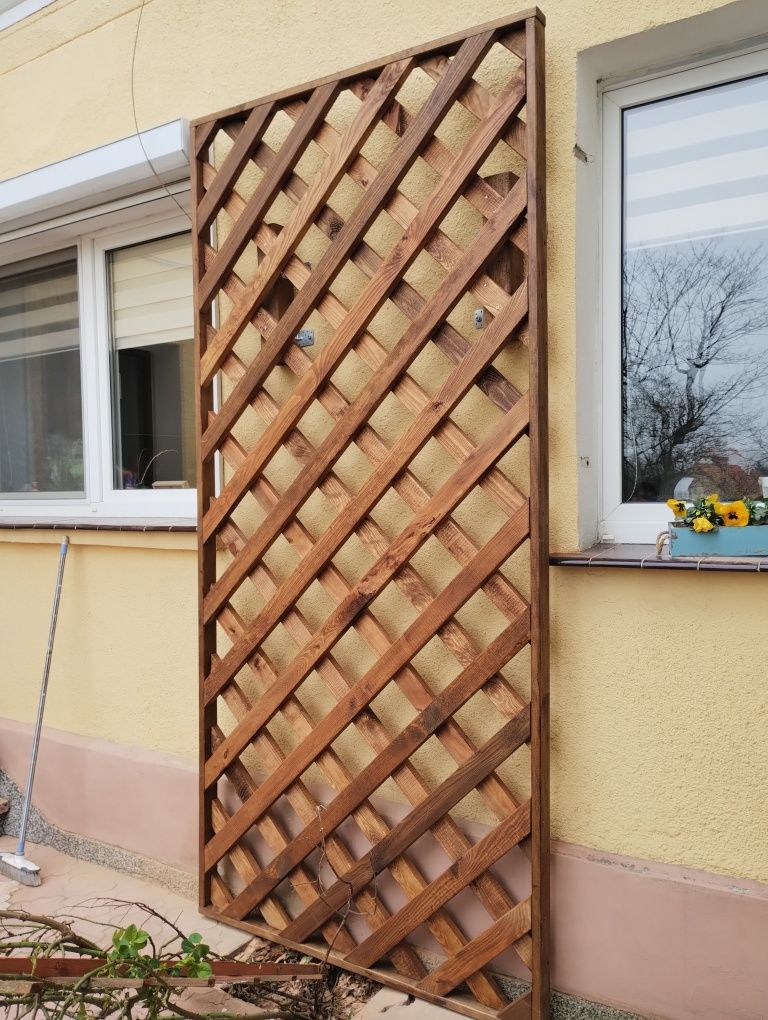 MOCNA Kratka Diagonalna Drewniana Pergola, kantówka 3,5cm x 7cm