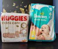 Підгузки Huggies 2, Pampers 1