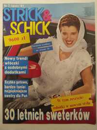 Czasopismo strick&schick 7/1991 lipiec letnie sweterki