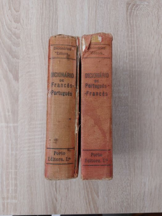 Dicionários antigos Português-Francês Francês-Português Porto editora