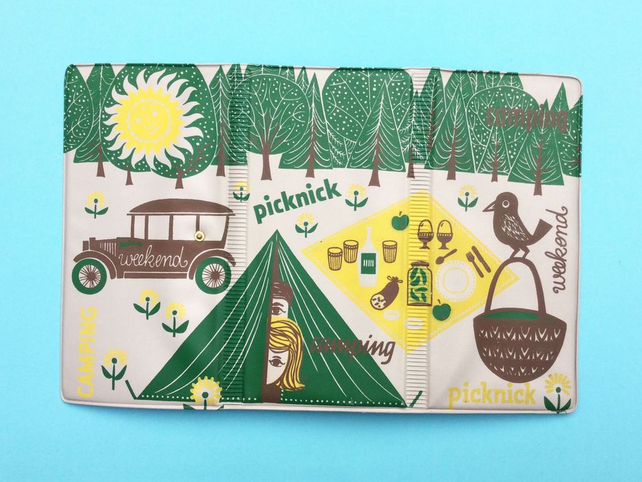 Conjunto de Abre-Cápsulas em Carteira de Piquenique | Vintage Alemão