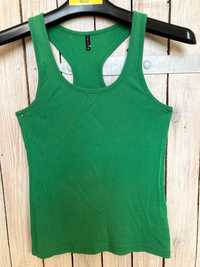 AMISU koszulka bez rękawów Damska XL, ramiączka, zielona, gładka