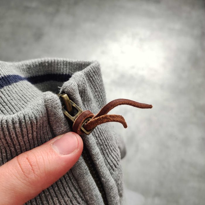 MĘSKI Sweter PREMIUM Szary Rozpinany Elegancki Tommy Hilfiger TH Logo