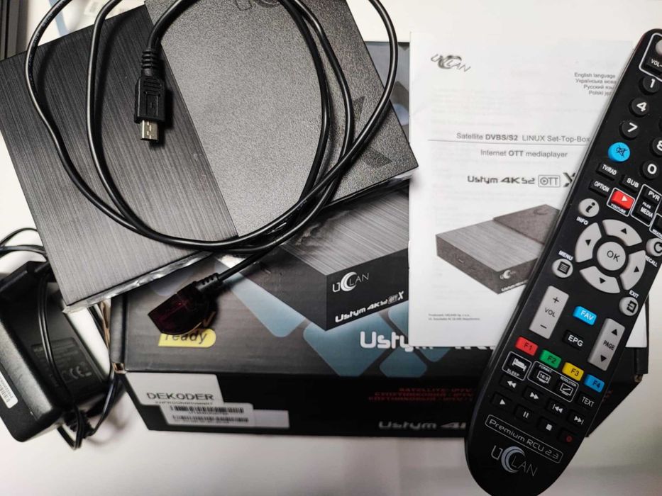 Dekoder uClan Ustym 4K S2 OTT X DVB-S2 SAT/IPTV OpenATV 7.4
